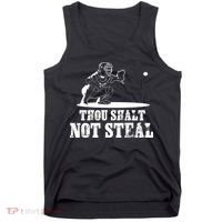 Baseball Catcher Thou Shalt Not Steal - Religious Gift Tank Top thumb 0