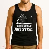 Baseball Catcher Thou Shalt Not Steal - Religious Gift Tank Top thumb 3