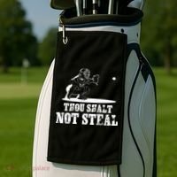 Baseball Catcher Thou Shalt Not Steal - Religious Gift Golf Towel thumb 2