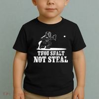 Baseball Catcher Thou Shalt Not Steal - Religious Gift Toddler T-Shirt thumb 2