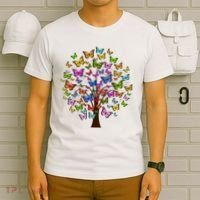Butterfly Colorful Tree T-Shirt thumb 6