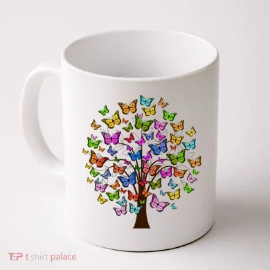 Butterfly Colorful Tree Coffee Mug