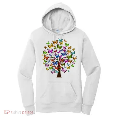 Butterfly Colorful Tree Women's Hoodie
