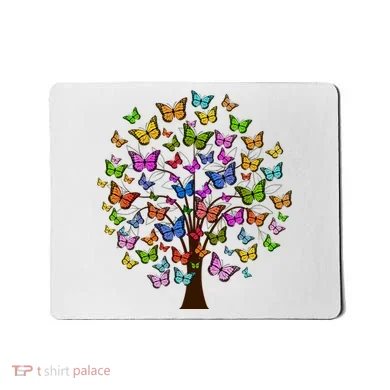 Butterfly Colorful Tree Mousepad