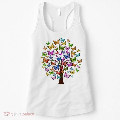 Butterfly Colorful Tree Women's Tank Top