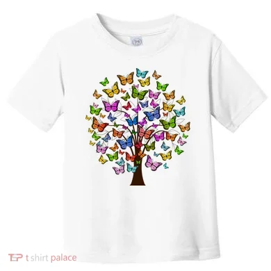 Butterfly Colorful Tree Toddler T-Shirt