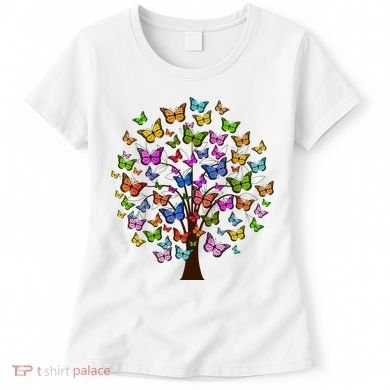 Butterfly Colorful Tree Women's T-Shirt