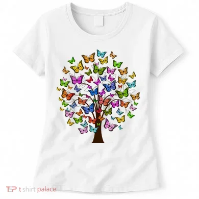 Butterfly Colorful Tree Women's T-Shirt
