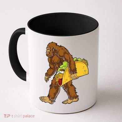 Bigfoot Carrying Taco Funny Cinco De Mayo Sasquatch Funny Coffee Mug