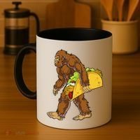 Bigfoot Carrying Taco Funny Cinco De Mayo Sasquatch Funny Coffee Mug thumb 4