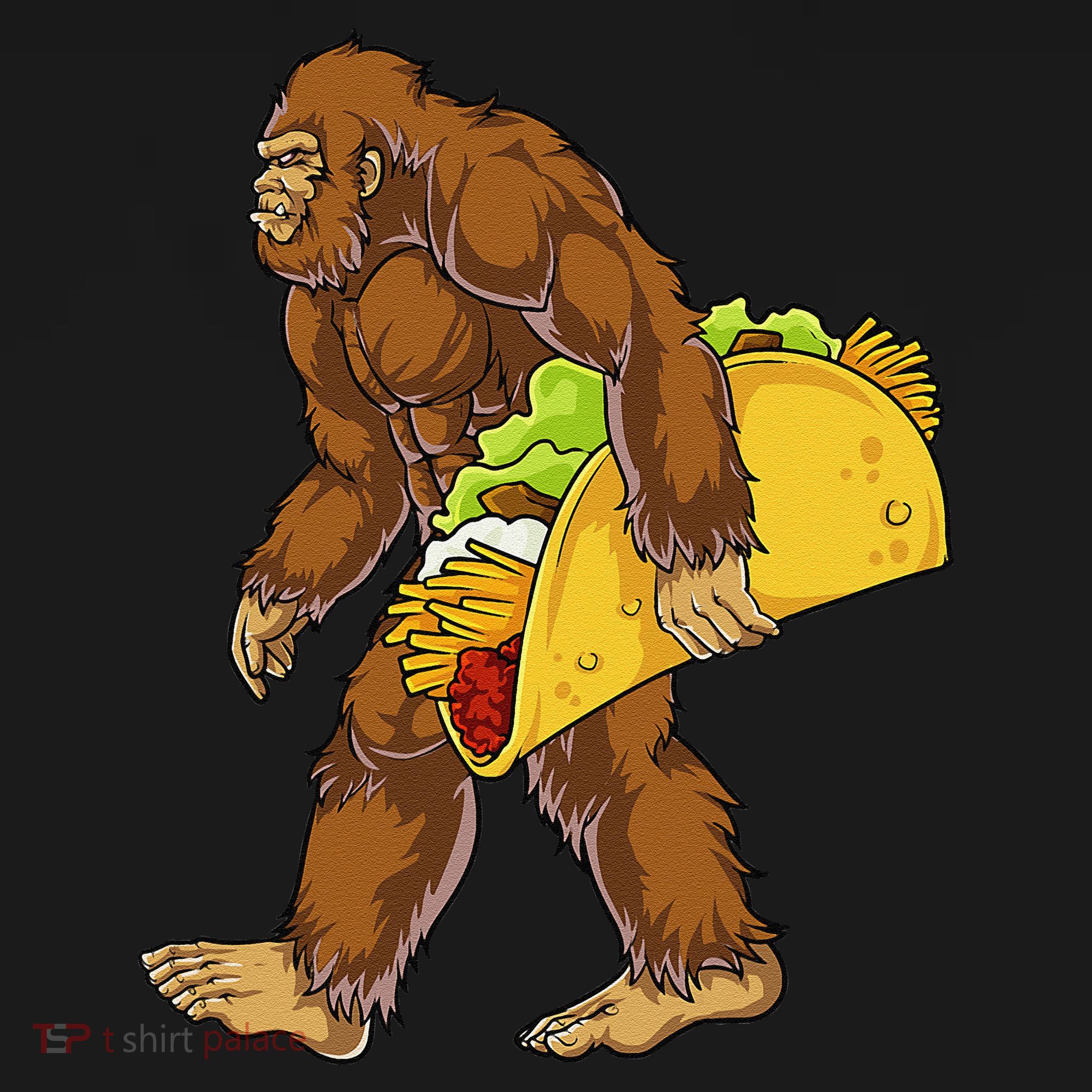 Bigfoot Carrying Taco Funny Cinco De Mayo Sasquatch Funny Women's Tank Top