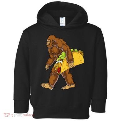 Bigfoot Carrying Taco Funny Cinco De Mayo Sasquatch Funny Toddler Hoodie