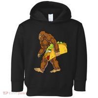 Bigfoot Carrying Taco Funny Cinco De Mayo Sasquatch Funny Toddler Hoodie thumb 0