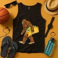 Bigfoot Carrying Taco Funny Cinco De Mayo Sasquatch Funny Tank Top thumb 4