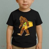 Bigfoot Carrying Taco Funny Cinco De Mayo Sasquatch Funny Toddler T-Shirt thumb 2