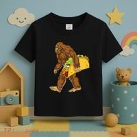 Bigfoot Carrying Taco Funny Cinco De Mayo Sasquatch Funny Toddler T-Shirt thumb 3