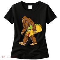 Bigfoot Carrying Taco Funny Cinco De Mayo Sasquatch Funny Women's T-Shirt thumb 0