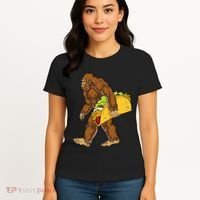Bigfoot Carrying Taco Funny Cinco De Mayo Sasquatch Funny Women's T-Shirt thumb 4