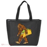 Bigfoot Carrying Taco Funny Cinco De Mayo Sasquatch Funny Tote Bag thumb 0