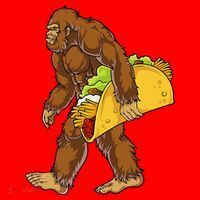 Bigfoot Carrying Taco Funny Cinco De Mayo Sasquatch Funny Santa Hat thumb 1