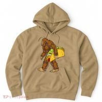 Bigfoot Carrying Taco Funny Cinco De Mayo Sasquatch Funny Hoodie thumb 0