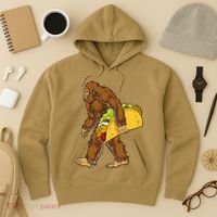 Bigfoot Carrying Taco Funny Cinco De Mayo Sasquatch Funny Hoodie thumb 3