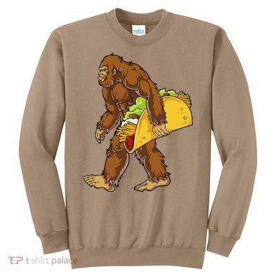 Bigfoot Carrying Taco Funny Cinco De Mayo Sasquatch Funny Sweatshirt