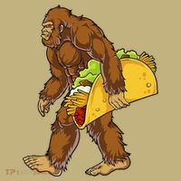 Bigfoot Carrying Taco Funny Cinco De Mayo Sasquatch Funny Sweatshirt thumb 2
