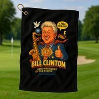 Bill Clinton The Presidential Chronicles Golf Towel thumb 1