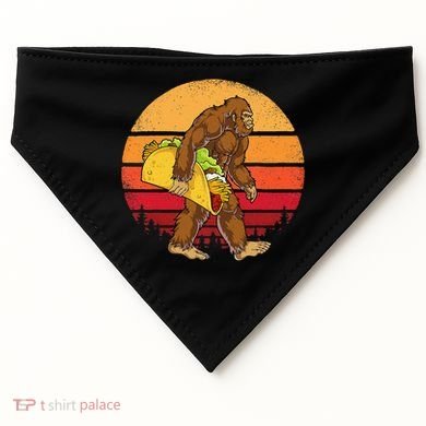 Bigfoot Carrying Taco Funny Cinco De Mayo Sasquatch Gift USA-Made Doggie Bandana