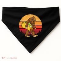 Bigfoot Carrying Taco Funny Cinco De Mayo Sasquatch Gift USA-Made Doggie Bandana thumb 0