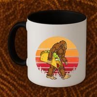 Bigfoot Carrying Taco Funny Cinco De Mayo Sasquatch Gift Coffee Mug thumb 2