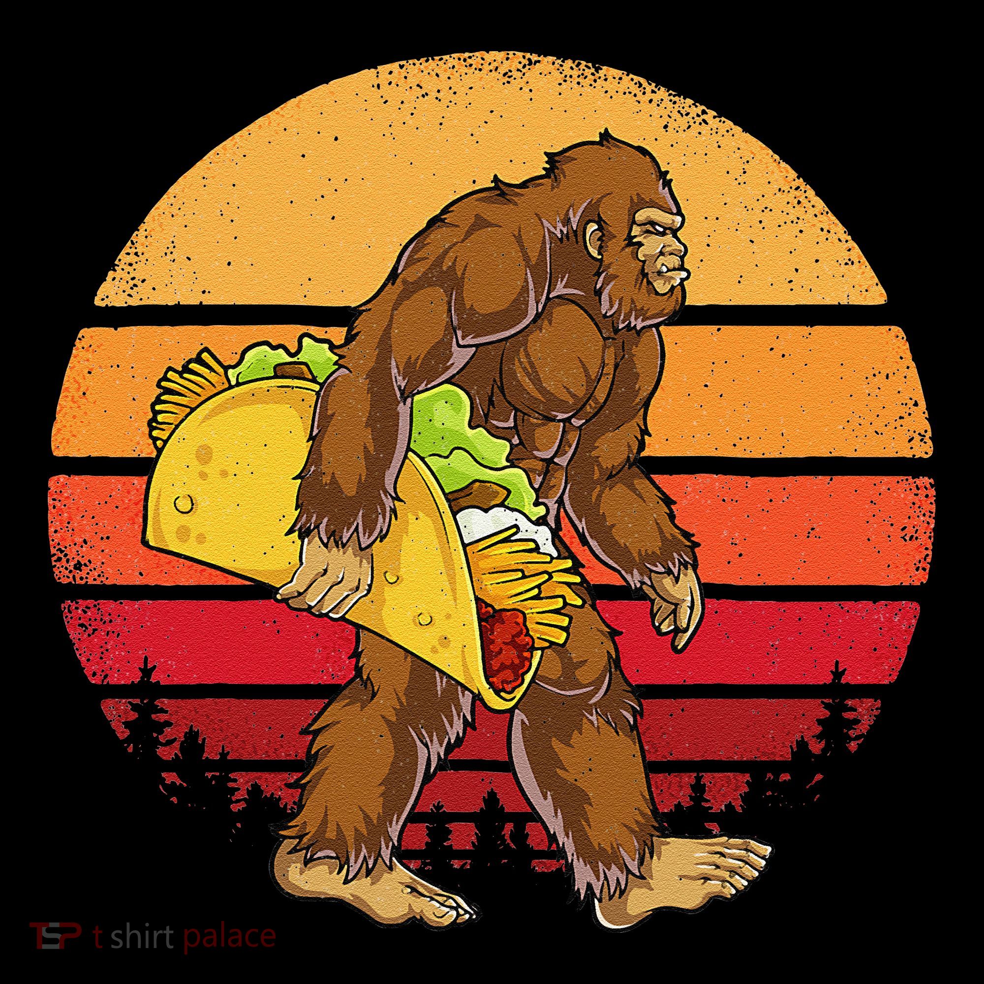 Bigfoot Carrying Taco Funny Cinco De Mayo Sasquatch Gift Women's Hoodie