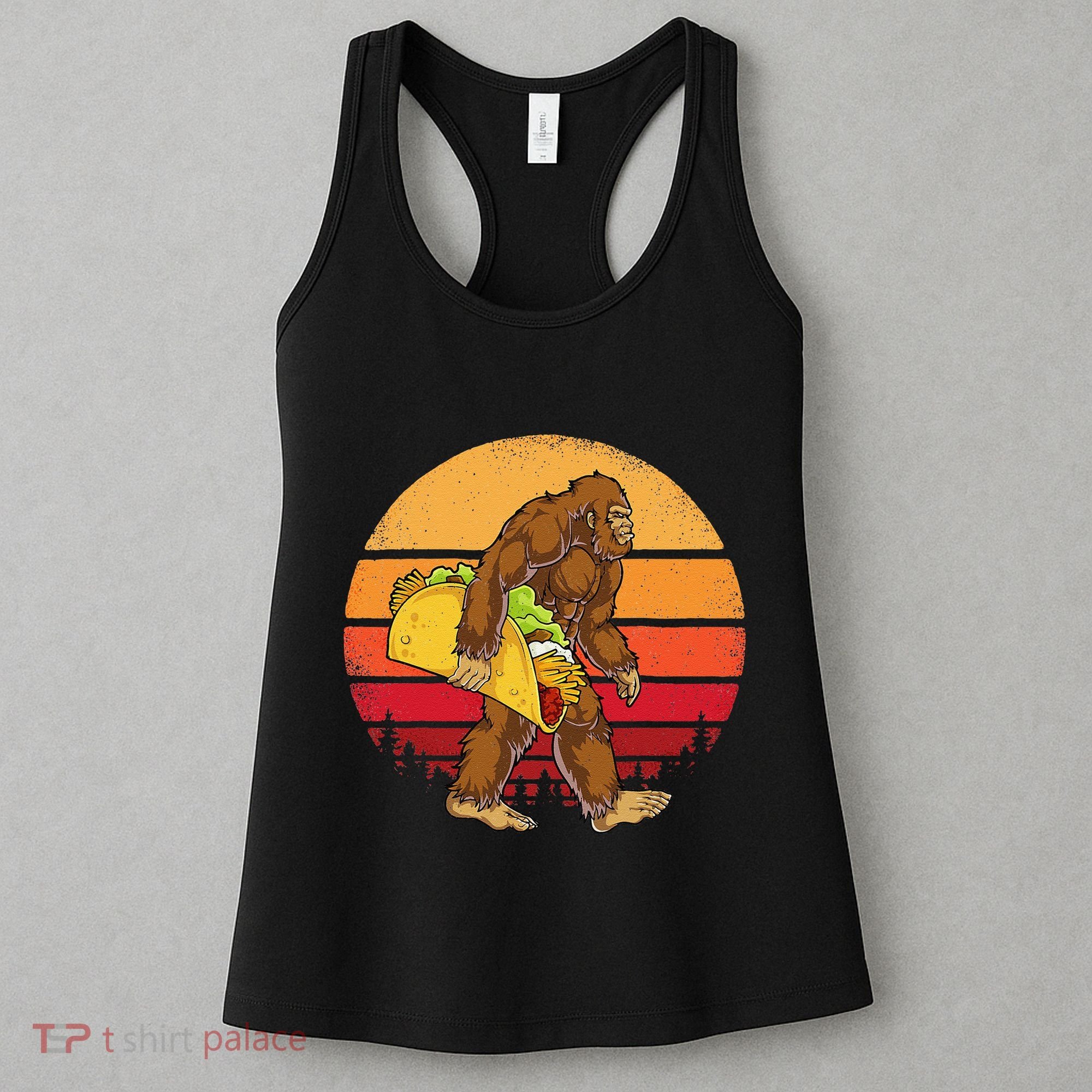 Bigfoot Carrying Taco Funny Cinco De Mayo Sasquatch Gift Women's Tank Top