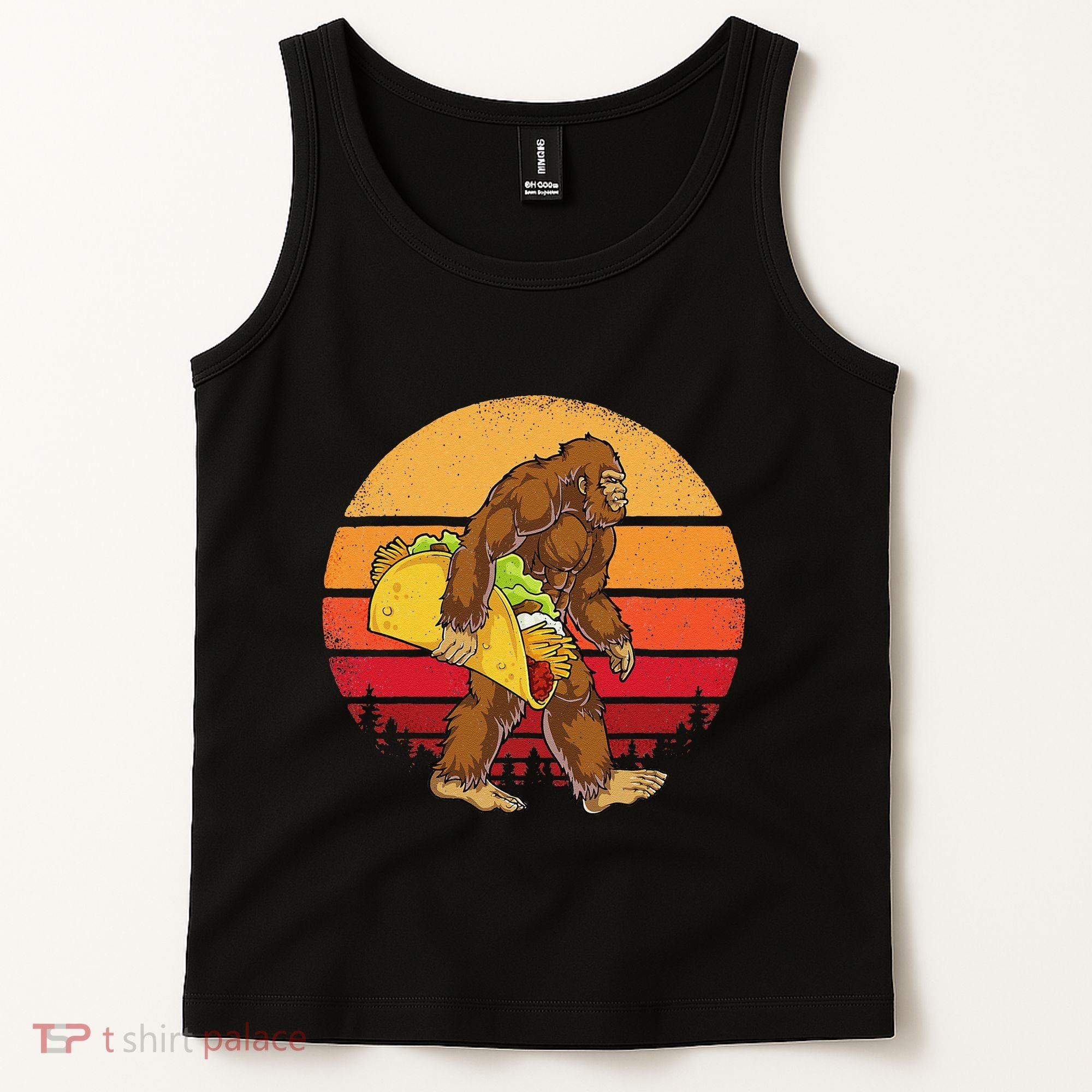 Bigfoot Carrying Taco Funny Cinco De Mayo Sasquatch Gift Tank Top
