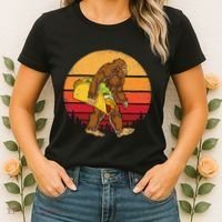 Bigfoot Carrying Taco Funny Cinco De Mayo Sasquatch Gift Women's T-Shirt thumb 2