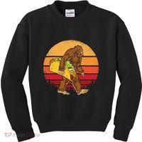 Bigfoot Carrying Taco Funny Cinco De Mayo Sasquatch Gift Kids Sweatshirt thumb 0