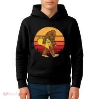 Bigfoot Carrying Taco Funny Cinco De Mayo Sasquatch Gift Kids Hoodie thumb 4