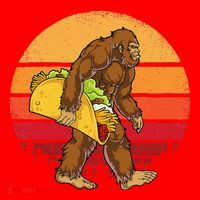 Bigfoot Carrying Taco Funny Cinco De Mayo Sasquatch Gift Santa Hat thumb 1