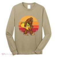 Bigfoot Carrying Taco Funny Cinco De Mayo Sasquatch Gift Long Sleeve Shirt thumb 0