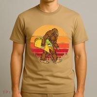 Bigfoot Carrying Taco Funny Cinco De Mayo Sasquatch Gift T-Shirt thumb 3