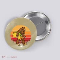 Bigfoot Carrying Taco Funny Cinco De Mayo Sasquatch Gift Button thumb 0