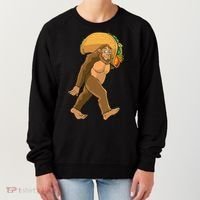 Bigfoot Carrying Taco Funny Cinco De Mayo Sasquatch Love Women's Sweatshirt thumb 0