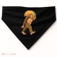 Bigfoot Carrying Taco Funny Cinco De Mayo Sasquatch Love USA-Made Doggie Bandana thumb 0