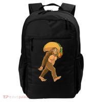 Bigfoot Carrying Taco Funny Cinco De Mayo Sasquatch Love Backpack thumb 0