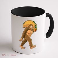 Bigfoot Carrying Taco Funny Cinco De Mayo Sasquatch Love Coffee Mug thumb 1