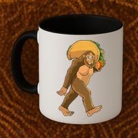 Bigfoot Carrying Taco Funny Cinco De Mayo Sasquatch Love Coffee Mug thumb 2