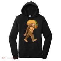 Bigfoot Carrying Taco Funny Cinco De Mayo Sasquatch Love Women's Hoodie thumb 0