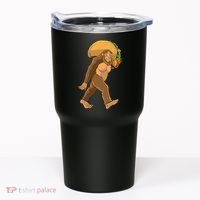Bigfoot Carrying Taco Funny Cinco De Mayo Sasquatch Love Tumbler thumb 0