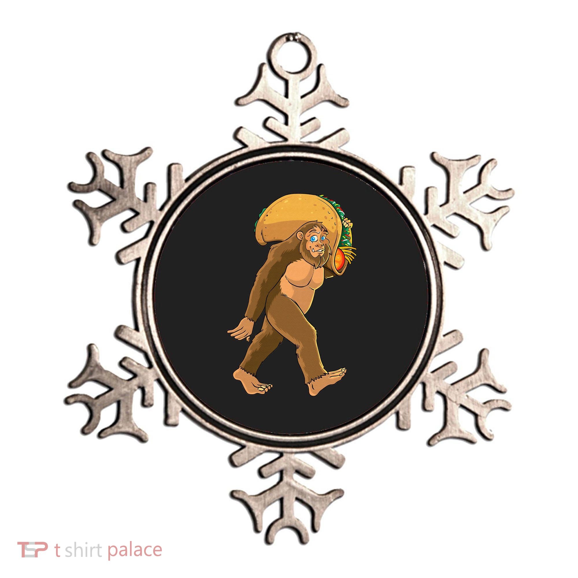 Bigfoot Carrying Taco Funny Cinco De Mayo Sasquatch Love Ornament